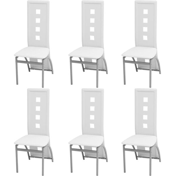 vidaXL ダイニング7点セット ホワイト