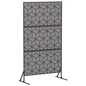 vidaXL プライバシースクリーン 100 x 50 x 180 cm スチール ブラック