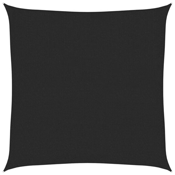 vidaXL サンシェードセイル 160g/m&sup2; ブラック 3.6x3.6m 高密度ポリエチレン