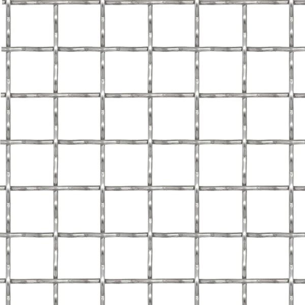 vidaXL ガーデンワイヤーフェンス クリンプ金網 ステンレススチール製 50&times;50cm 11x11x2mm