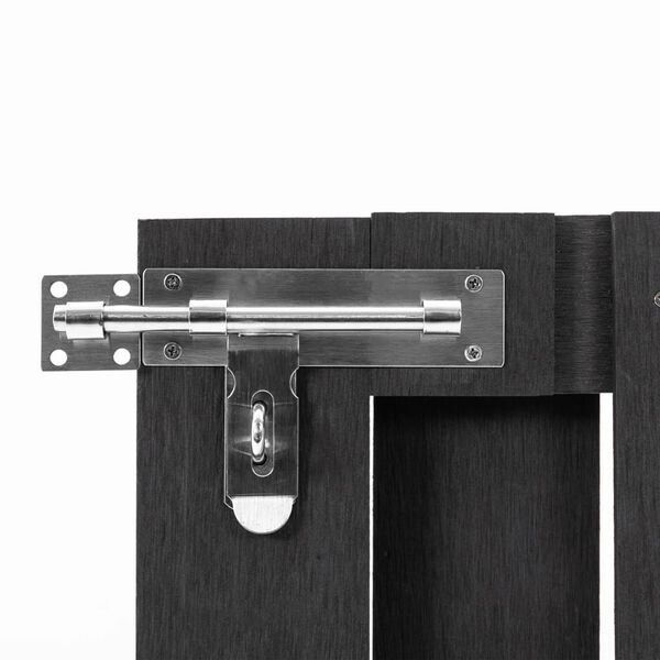 vidaXL ガーデンゲート WPC製 100x60cm グレー