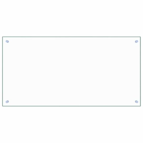 vidaXL キッチン用 汚れ防止板 透明 100x50cm 強化ガラス製