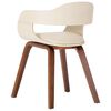 vidaXL ダイニングチェア クリーム 合成皮革＆曲げ木製