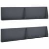 vidaXL 保持壁 4 個 100 x 12 x 50 cm スチール アンスラサイト