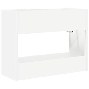 vidaXL 傘立て ストレージ付き ホワイト 65 x 24 x 50 cm エンジニアードウッド