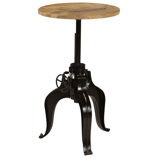 vidaXL バーテーブル マンゴーウッド 無垢材 60x(76-110)cm