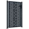 vidaXL ガーデンゲート アンスラサイト 100x125 cm スチール スクエアデザイン
