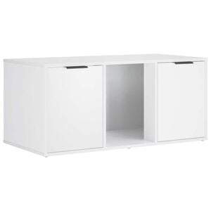 vidaXL キャットクレート家具 ホワイト 100 x 49 x 45 cm エンジニアードウッド