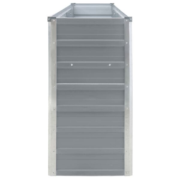 vidaXL ガーデンレイズドベッド 320x40x77cm 亜鉛メッキ鋼製 グレー