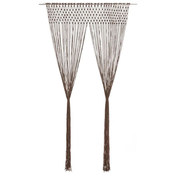 vidaXL マクラメカーテン 140x240cm コットン製 トープ