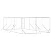 vidaXL 屋外用犬小屋 シルバー 4x8x2m 亜鉛メッキ鋼製
