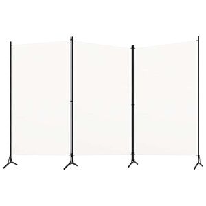 vidaXL 間仕切り 3枚パネル り ホワイト 260x180cm 布製