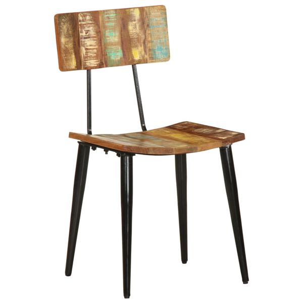 vidaXL ダイニングチェア 2点 無垢の再生木材