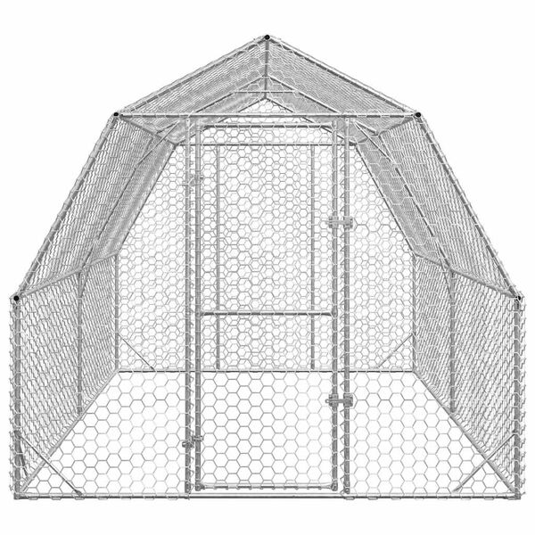 vidaXL チキンラン 2.5x4x2.25 m 亜鉛メッキ鋼