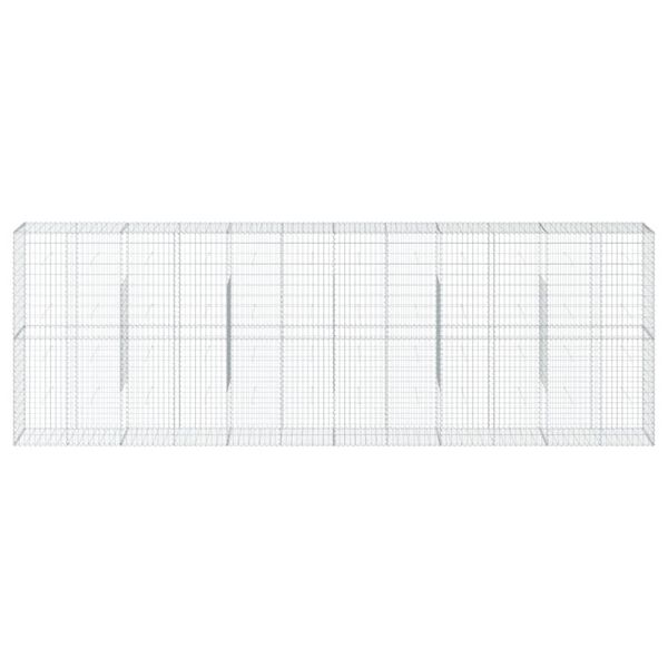 vidaXL 蛇籠バスケット カバー付き 600x50x200cm 亜鉛メッキ鉄