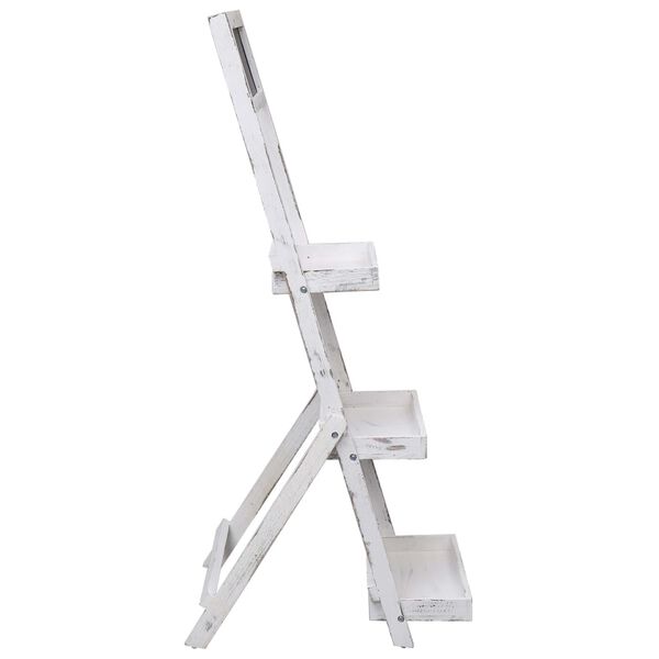 vidaXL 黒板スタンド ホワイト 42x40x120cm 木製