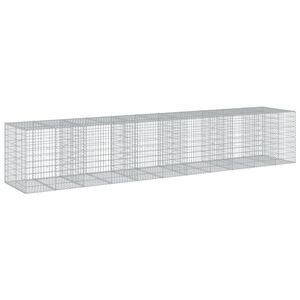 vidaXL 蛇籠バスケット カバー付き 550x100x100cm 亜鉛メッキ鉄