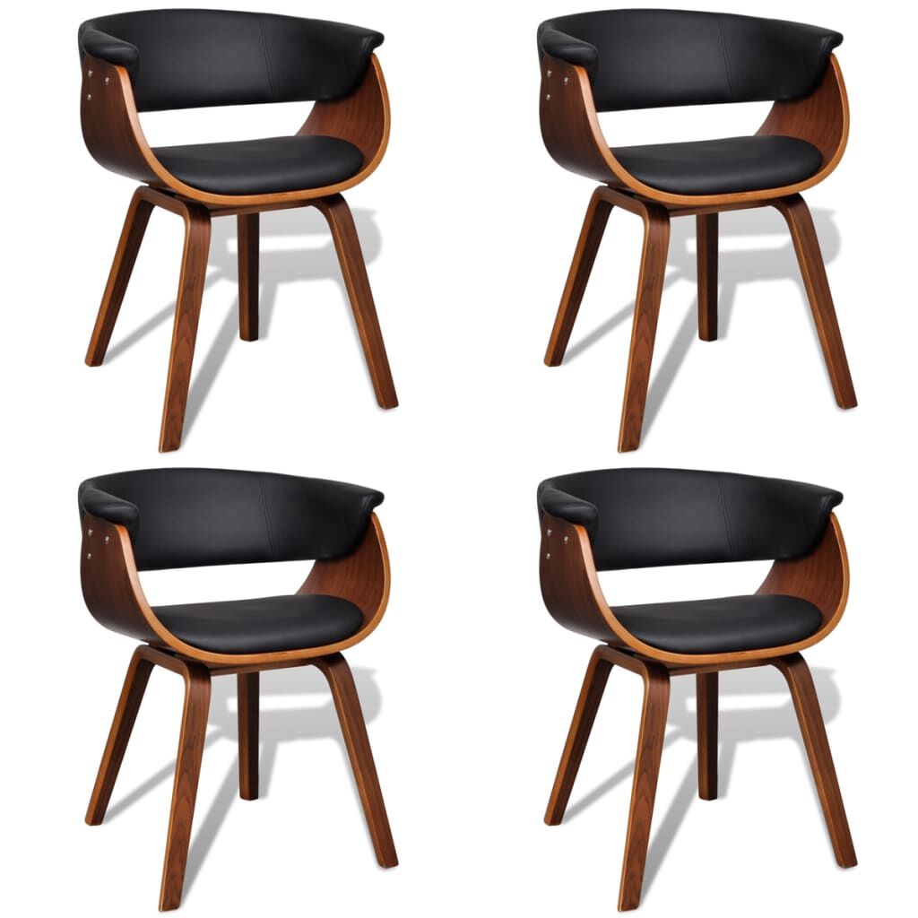 vidaXL ダイニングチェア 4点セット 曲げ木＆合成皮革製 | vidaXL.jp
