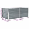vidaXL レイズドガーデンプランター 160x80x77cm 亜鉛メッキ鋼製 グレー