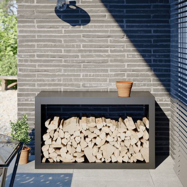 vidaXL 薪ラック アンスラサイト 100x40x60 cm スチール