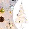 vidaXL 人工プレライトクリスマスツリー オーナメント付き ホワイト 150cm