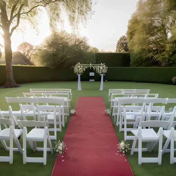 vidaXL 展示会用カーペット 無地 1x12m レッド