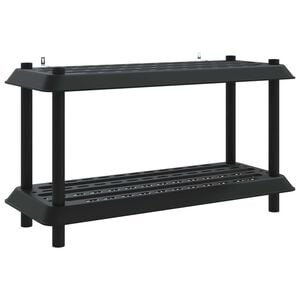 vidaXL シェルフユニット 2 段 100 x 40 x 55.5 cm PP アンスラサイト