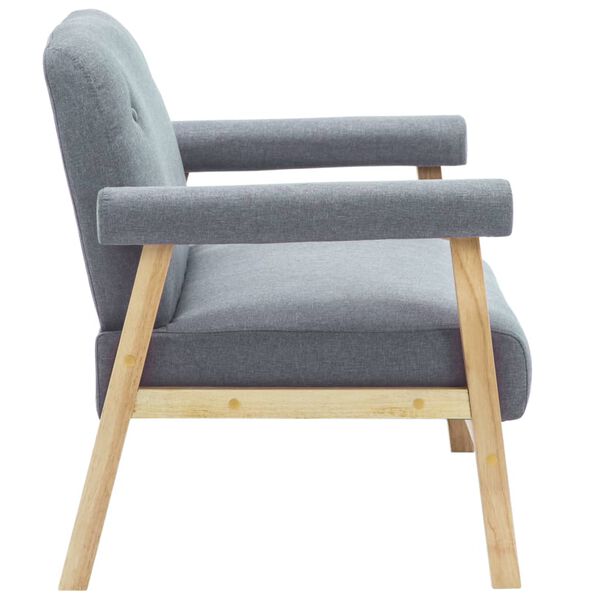 vidaXL 2人掛けソファ 布製 ライトグレー