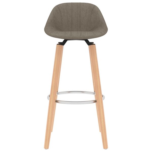 vidaXL バースツール 2点 トープ 布製