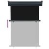 vidaXL バルコニー用 サイドオーニング 125x250cm ブラック