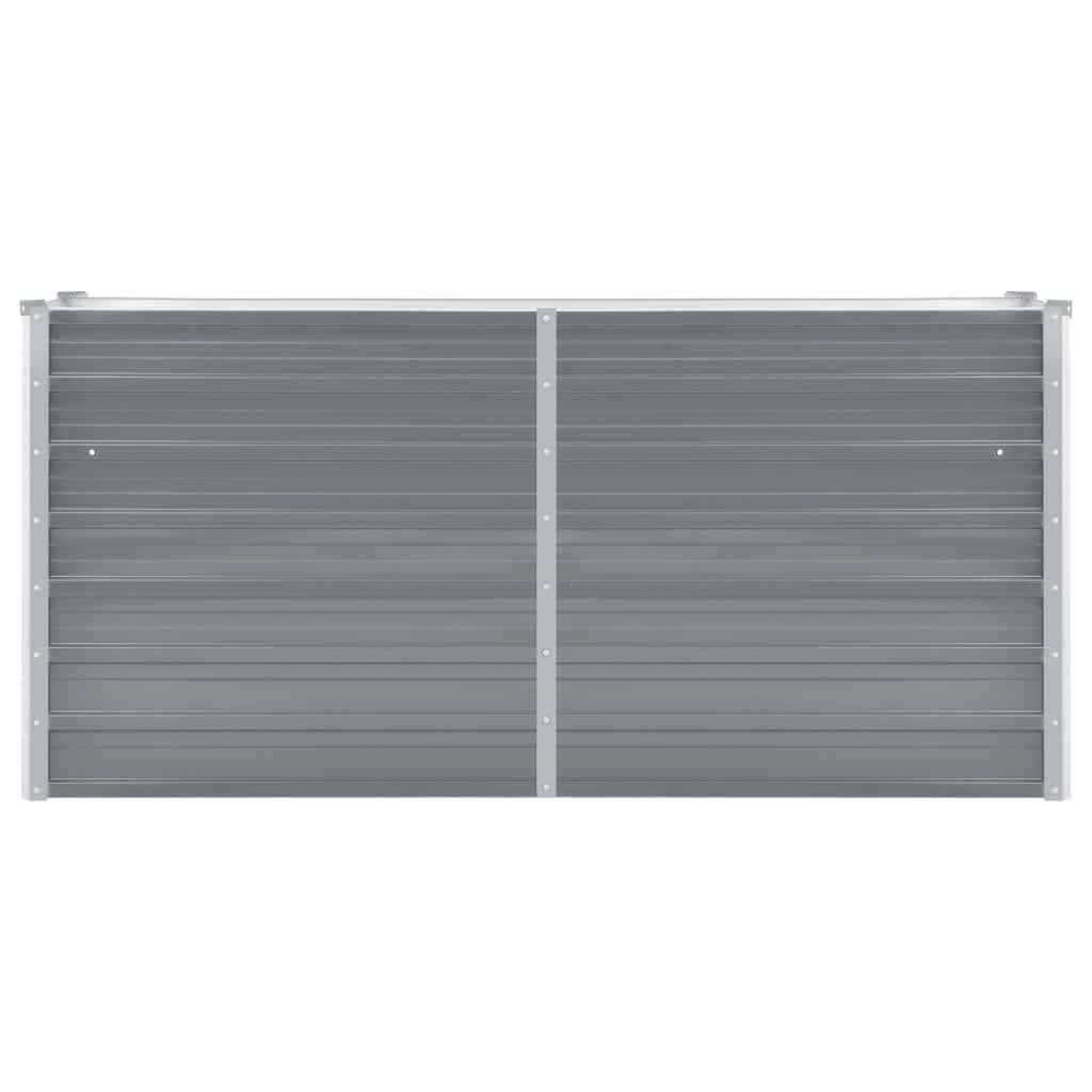 vidaXL ガーデンレイズドベッド 160x40x77cm 亜鉛メッキスチール グレー