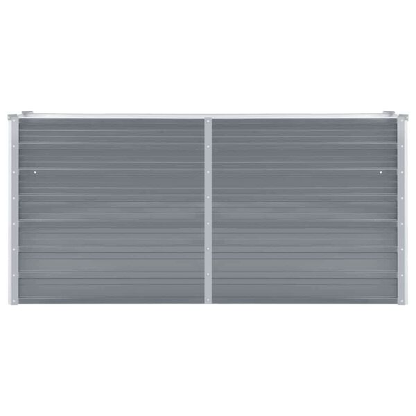 vidaXL ガーデンレイズドベッド 160x40x77cm 亜鉛メッキスチール グレー