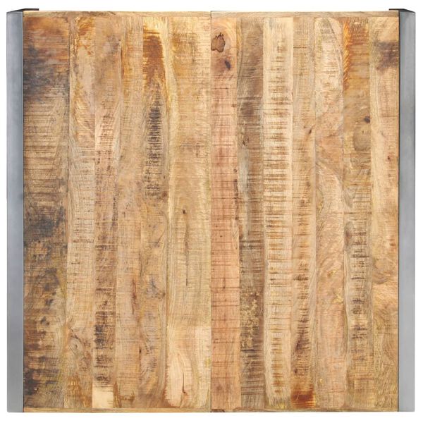 vidaXL コーヒーテーブル 120x120x40cm マンゴーウッド (粗目)