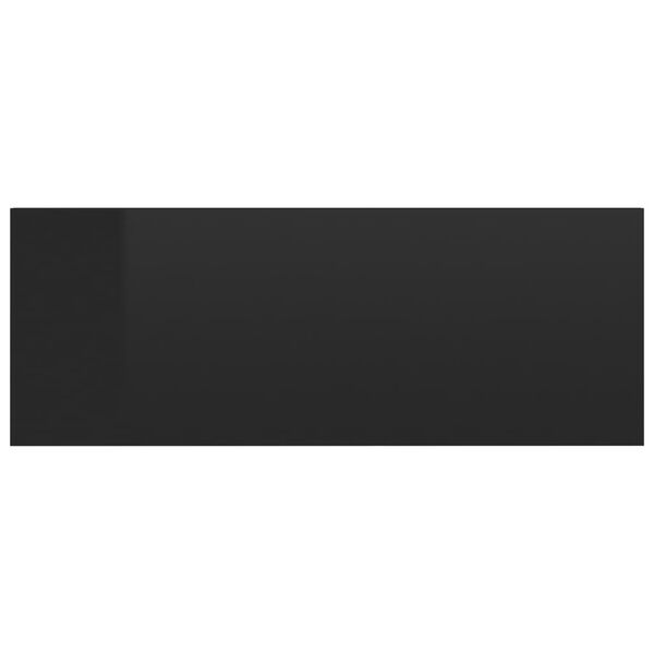 vidaXL 壁面取付型ナイトチェスト ハイグロスブラック 40x30x15cm エンジニアリングウッド