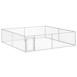 vidaXL 屋外用犬小屋 亜鉛メッキ鋼製 4x4x1m