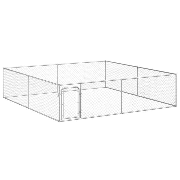 vidaXL 屋外用犬小屋 亜鉛メッキ鋼製 4x4x1m