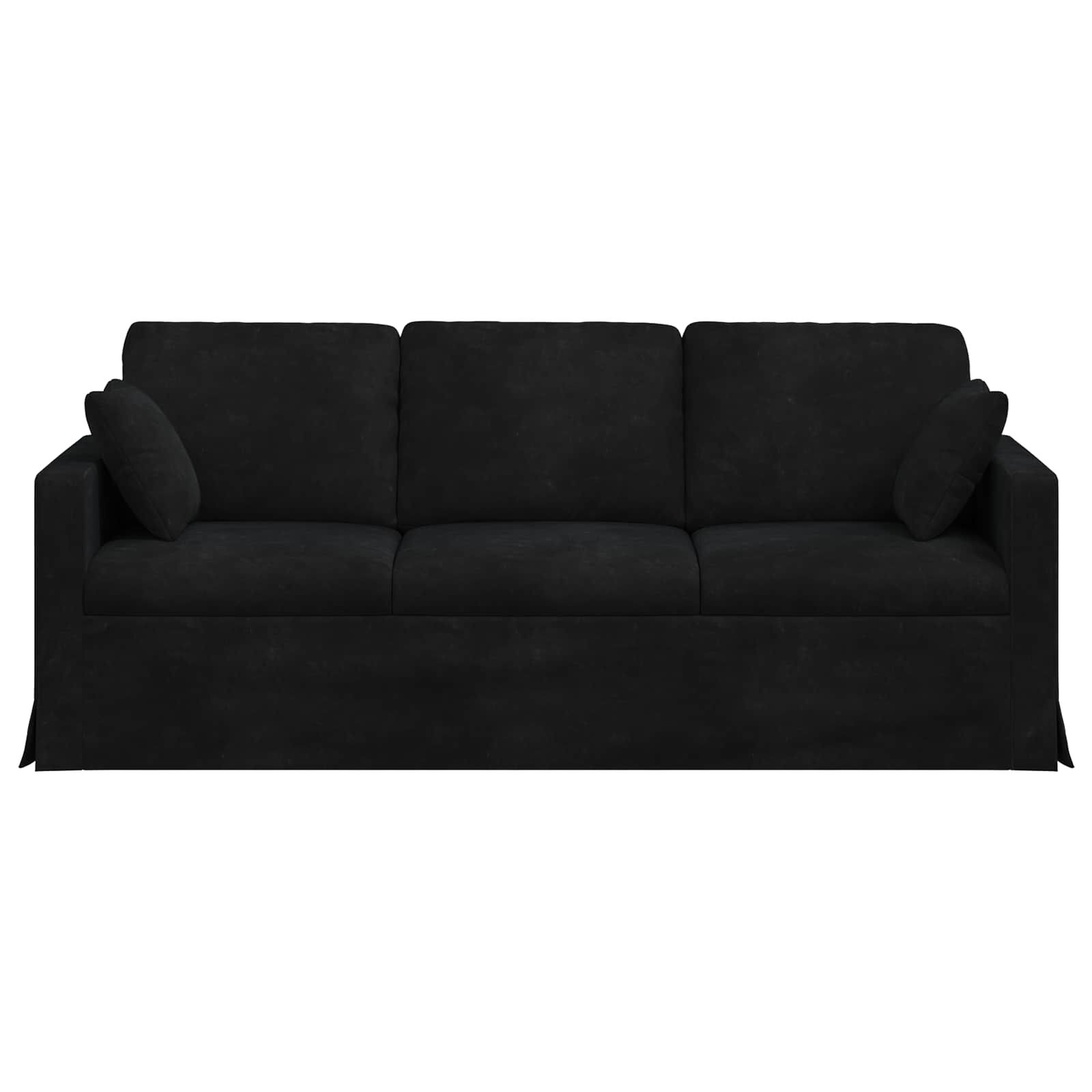 vidaXL ソファ ブラック 198 x 78 x 80 cm ベルベット | vidaXL.jp