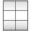 vidaXL ウォールミラー ブラック 50x60 cm 長方形 アイアン
