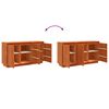 vidaXL サイドボード ブラウンオーク 111 x 34 x 60 cm 無垢のパイン材