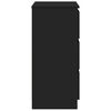 vidaXL サイドボード ブラック 60x33.5x76cm パーティクルボード