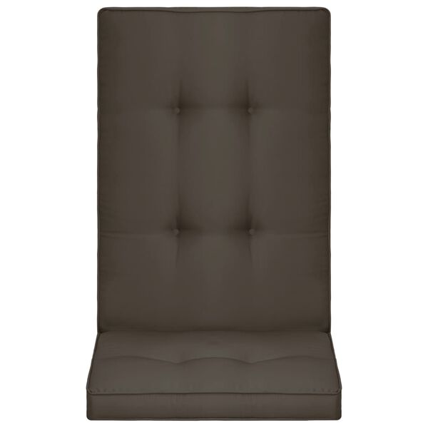 vidaXL ガーデンチェアクッション 4点 アントラシート 120x50x5cm