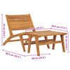 vidaXL ガーデンチェア フットレスト付き チーク無垢材