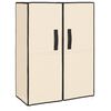 vidaXL シューズキャビネット クリーム 60x28x90 cm 布製