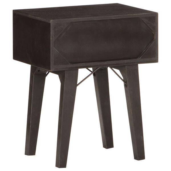 vidaXL ベッドサイドキャビネット 40 x 30 x 50 cm 再生無垢材