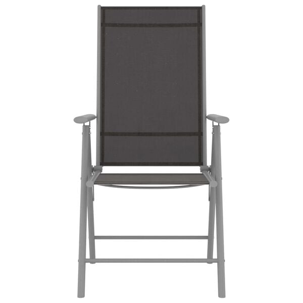 vidaXL ガーデンダイニング7点セット アルミ製 シルバー＆ブラック