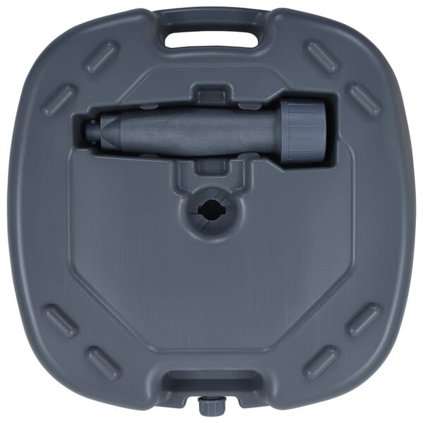 vidaXL ポータブル パラソルスタンド 砂/水入り　グレー