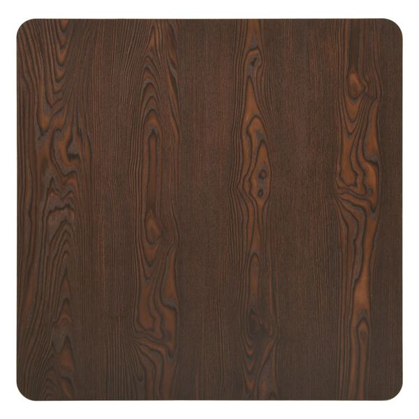 vidaXL ビストロテーブル ダークアッシュ 80x80x75cm MDF＆スチール