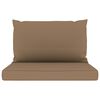 vidaXL パレットソファクッション 2点 トープ 布製