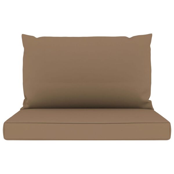 vidaXL パレットソファクッション 2点 トープ 布製