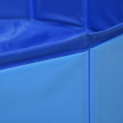 vidaXL 折りたたみ式 犬用プール ブルー 120x30cm PVC製
